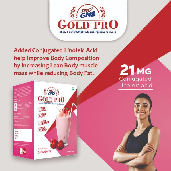 ProGNS Gold PRO Strawberry Flavour (Pack of 10 servings)
