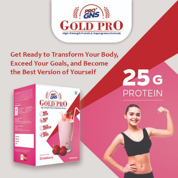 ProGNS Gold PRO Strawberry Flavour (Pack of 10 servings)